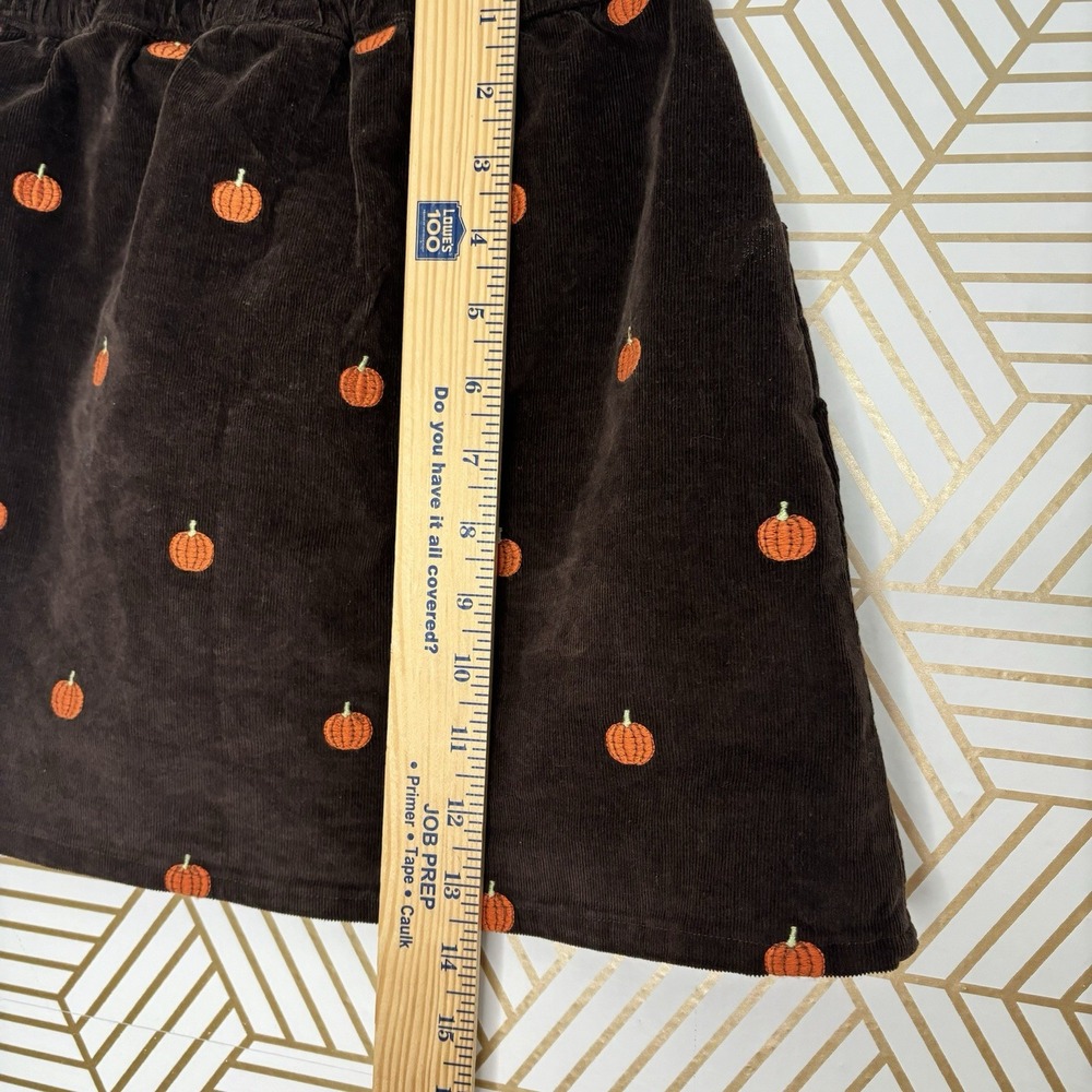 Gymboree Girls 8 Perfect Pumpkin Corduroy Skort Skirt Orange Brown Fall Whimsy - Picture 4 of 8